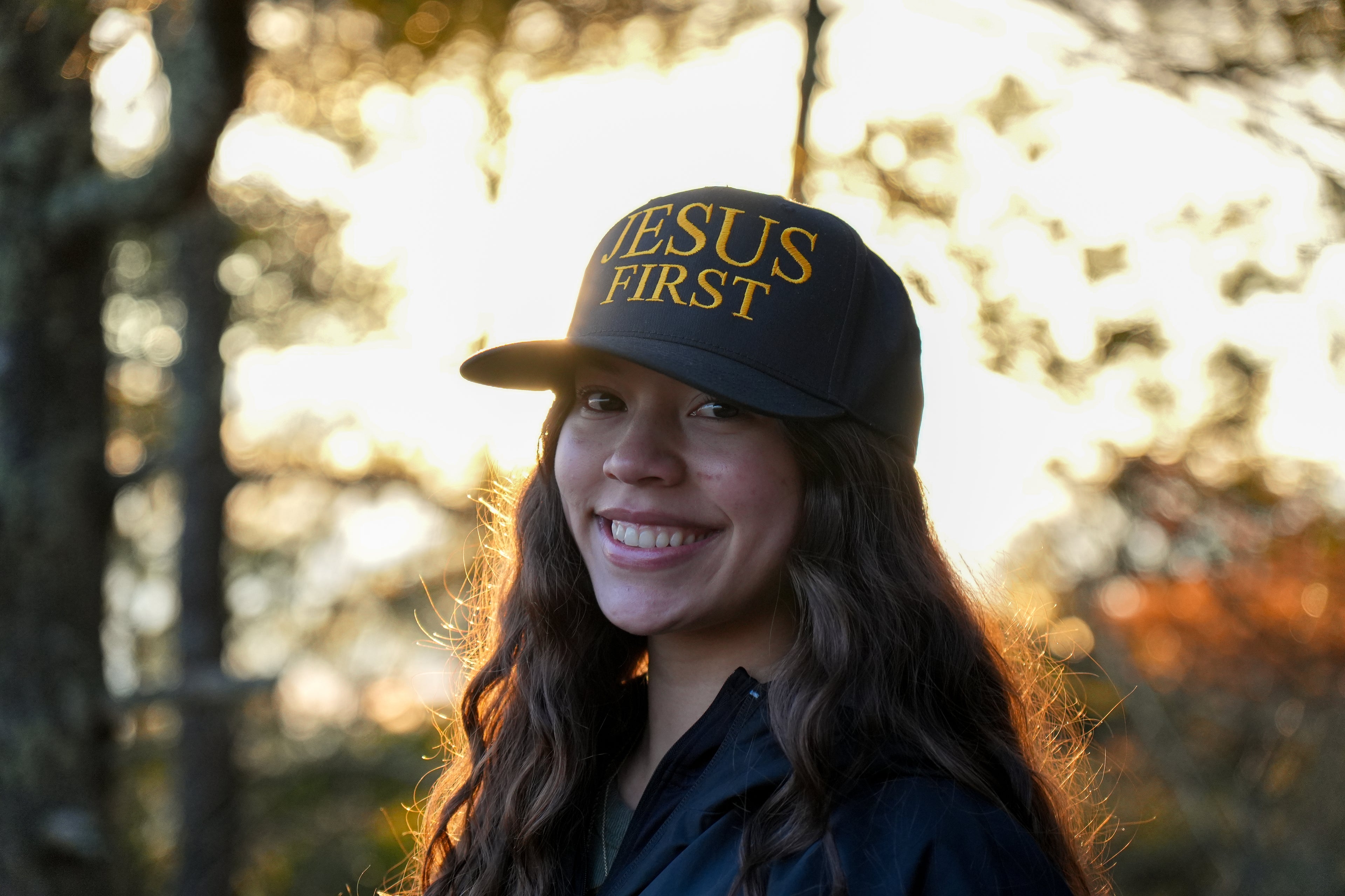Jesus First Black/Gold Hat (Embroidered)